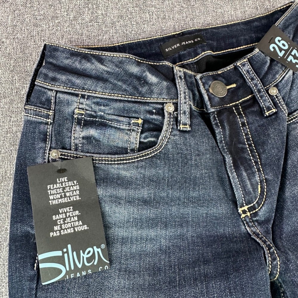 Silver Jeans Co Jeans Womens 26 Suki Bootcut Indigo Curvy Mid Rise L93719EDB410